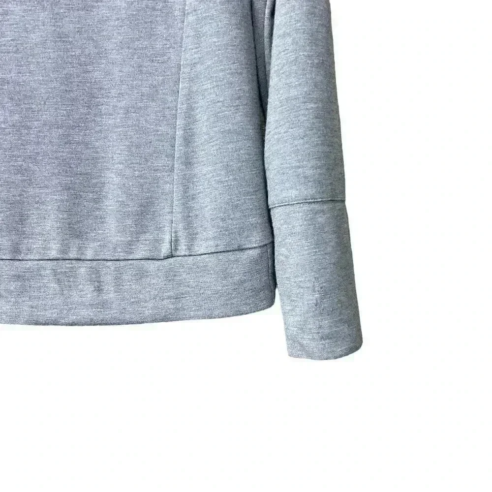 Banana Republic PL Ponte Silk Back Panel Sweater Gray Sz Xs